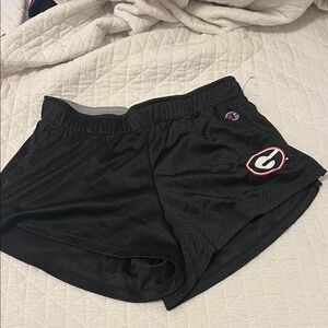 Champion Women's Black Athletic Shorts with Logo